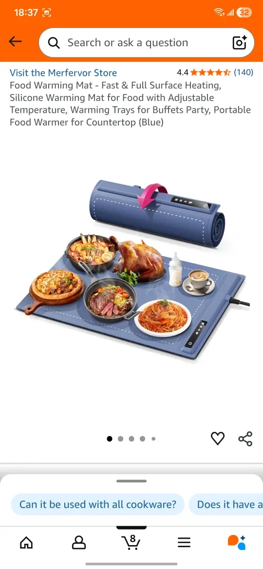 BetschKim Food Warming Mat - Grey