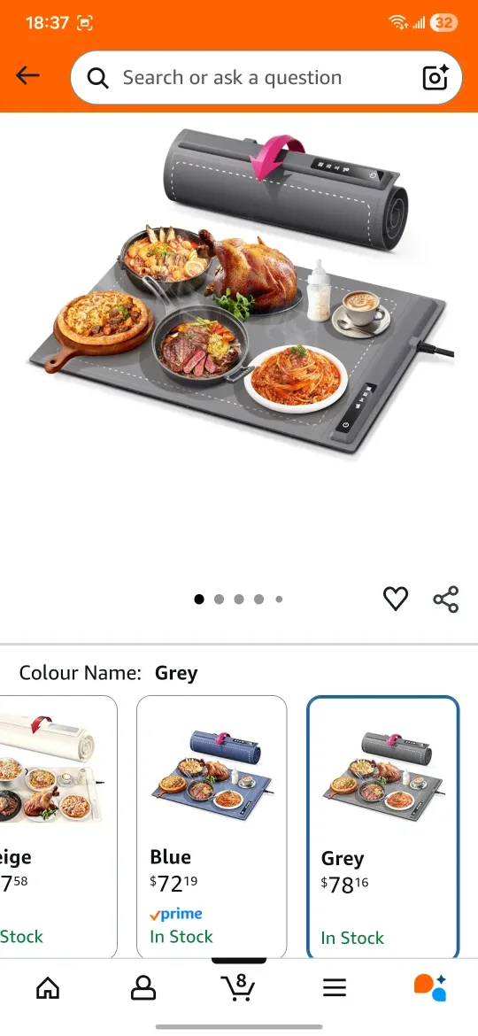 BetschKim Food Warming Mat - Grey image indicator(7)