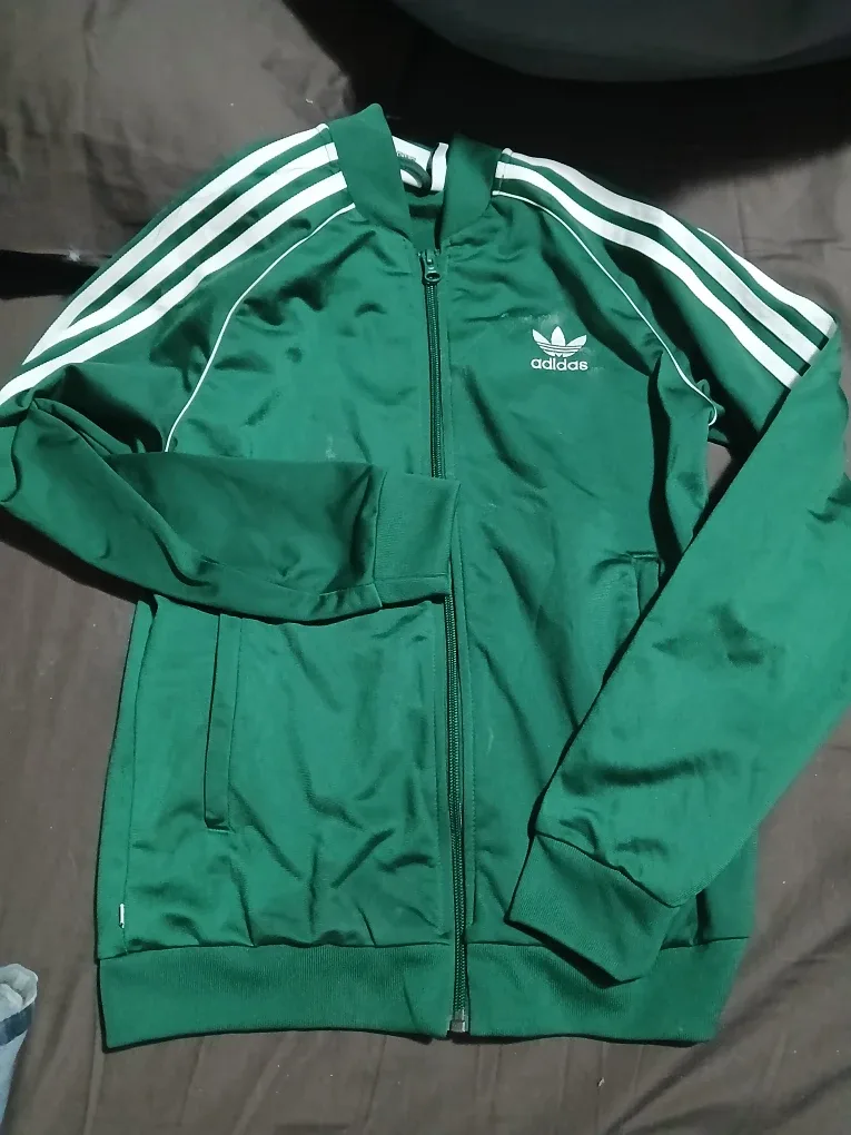 Adidas Green Track Jacket - Size 152