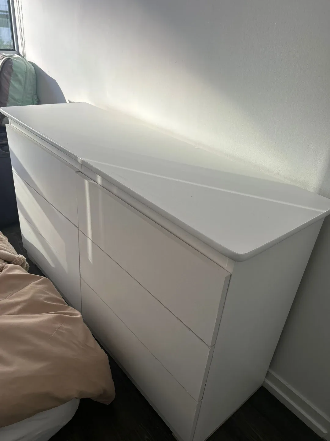 IKEA Style Assembled White 6-Drawer Dresser