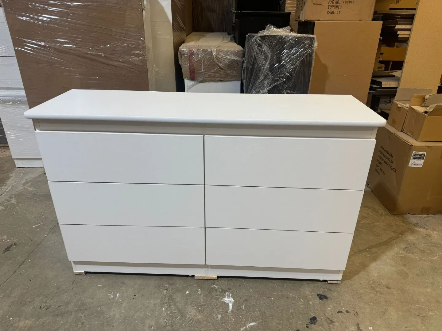IKEA Style Assembled White 6-Drawer Dresser image indicator(2)