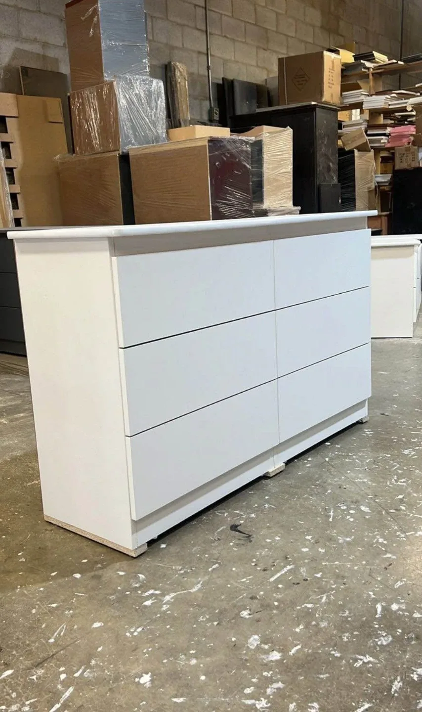 IKEA Style Assembled White 6-Drawer Dresser image indicator(3)