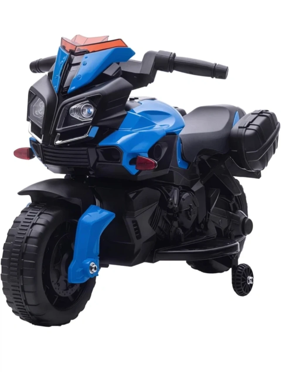 Kids Ride-On Motorcycle - Blue & Black