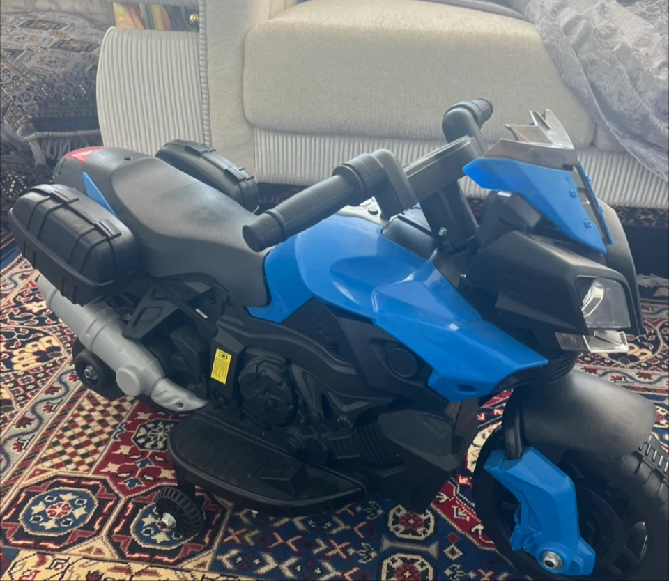 Kids Ride-On Motorcycle - Blue & Black - photo 2