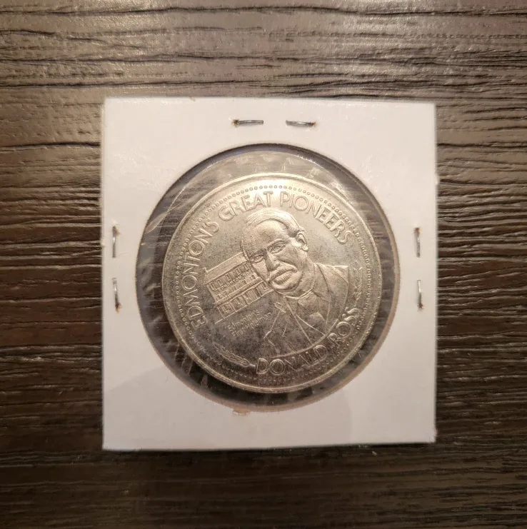 1981 Token of Edmonton's Great Pioneers Donald Ross Coin image indicator(2)