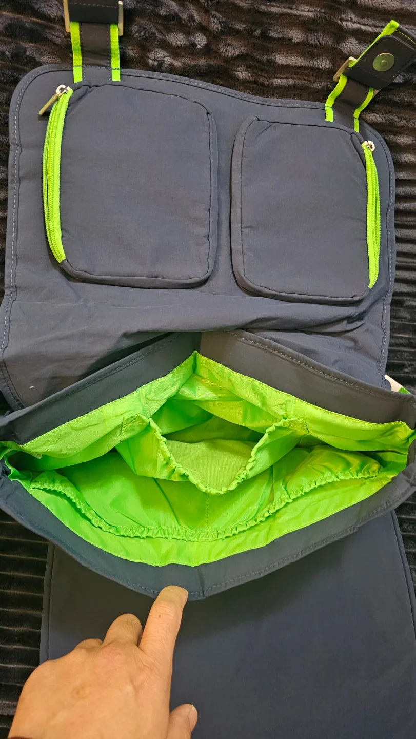 Lug Jockey Messenger Brief Bag - Navy/Green image indicator(4)