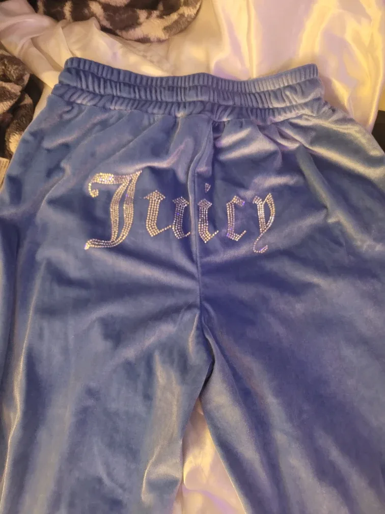 Juicy Couture Blue Velour Pants