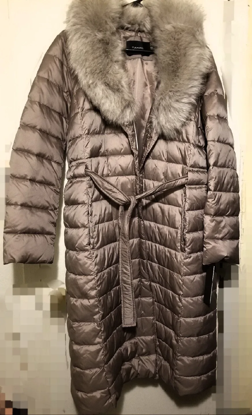 NWT Tahari Puffer Coat with Faux Fur Hood image indicator(2)