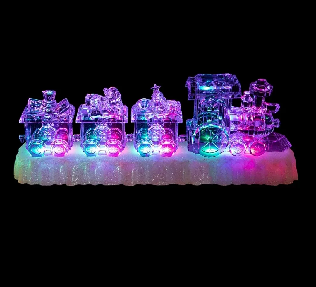 BrandNew LED Lighted Musical Crystal Train Plays8 XmasTunes