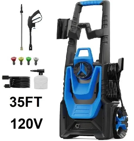 Pressure Washer With Foam Cannon and Accessories - 35FT cord thumbnail