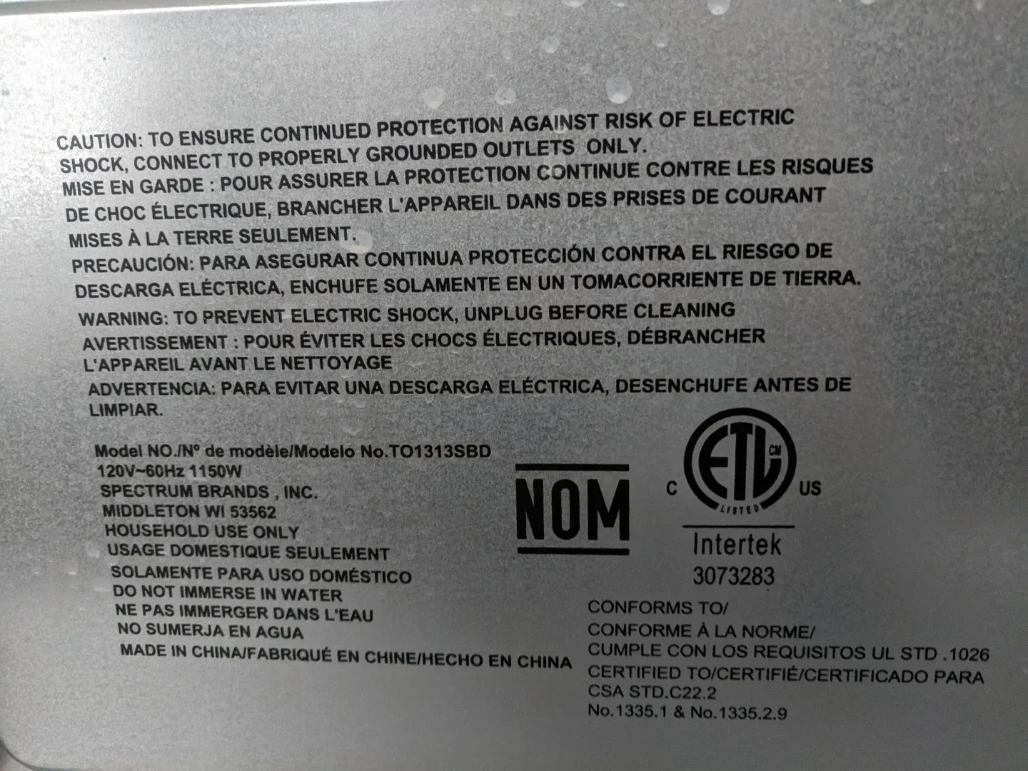 Black+Decker Toaster Oven image indicator(5)