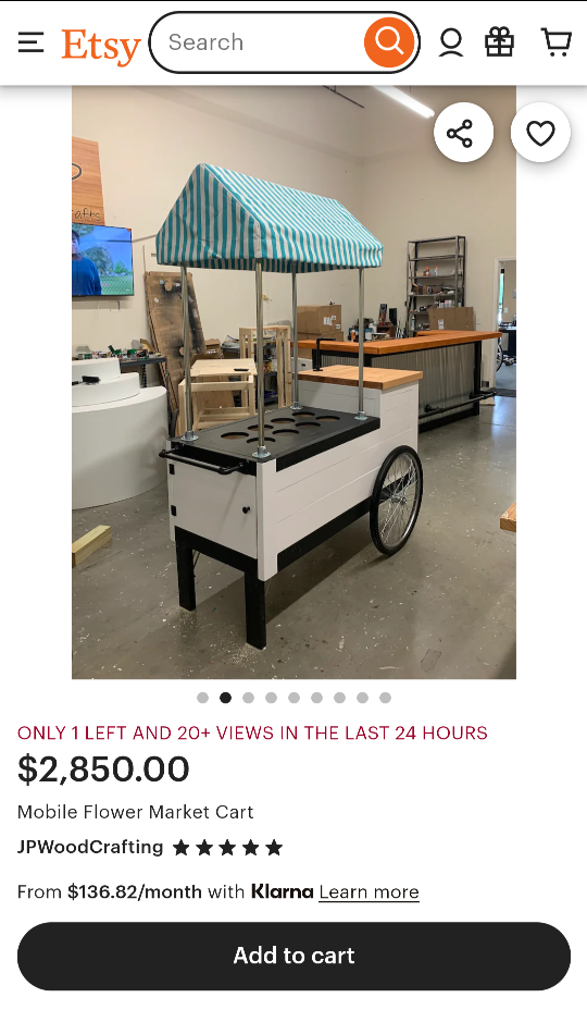 Custom Made - Mobile Wooden Cart / Kiosk - photo 2