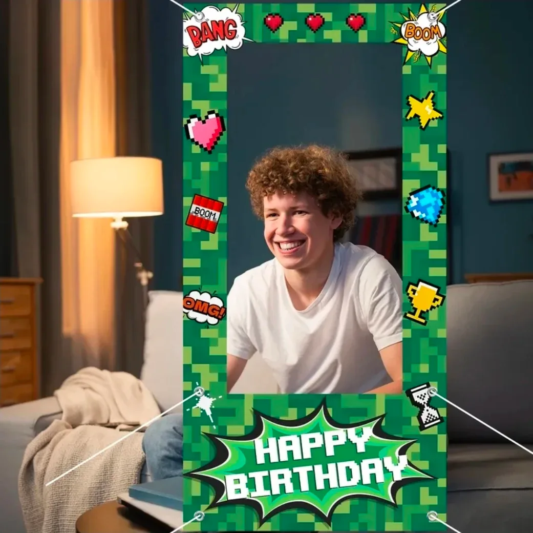 Happy Birthday Photo Booth Frame - cloth