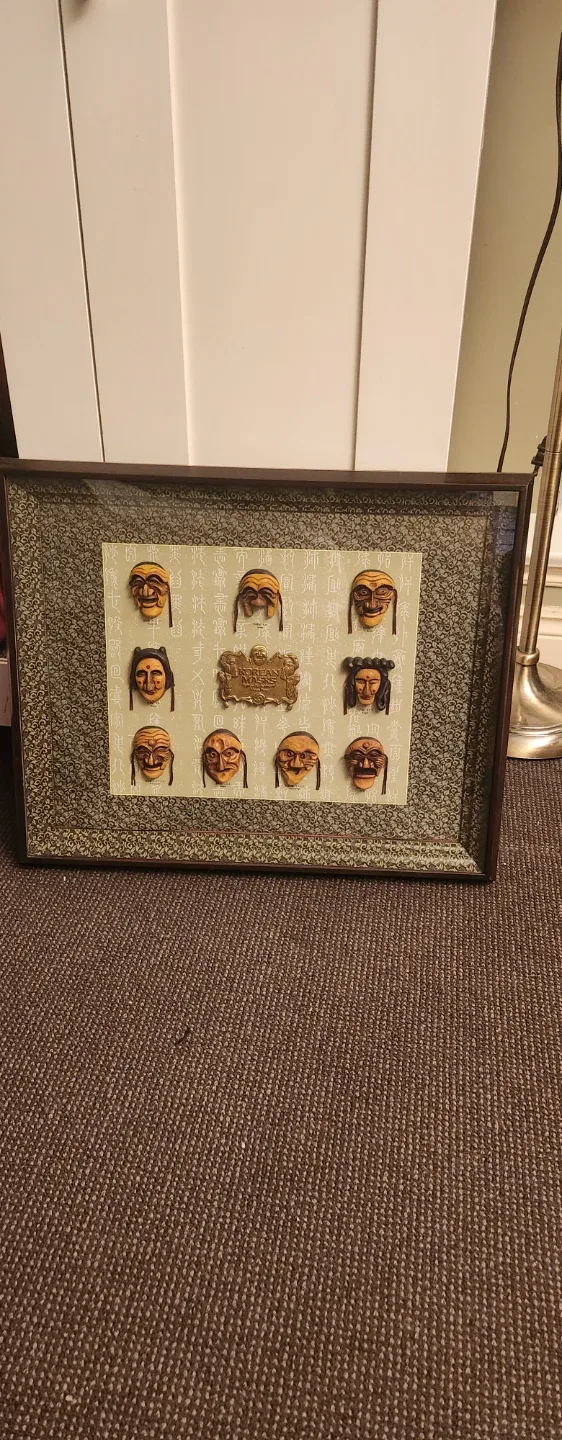Framed Korean Mask Wall Art thumbnail