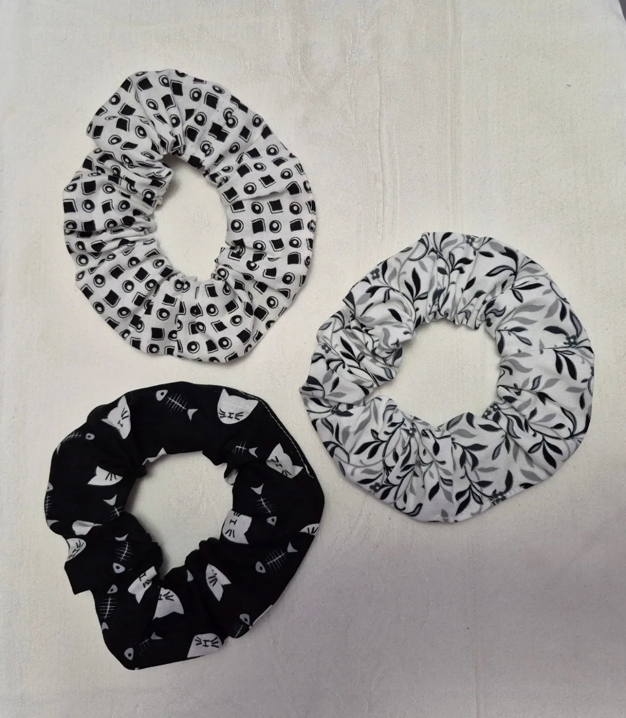 Handmade Fabric Scrunchies - Lot of Assorted Patterns image indicator(2)