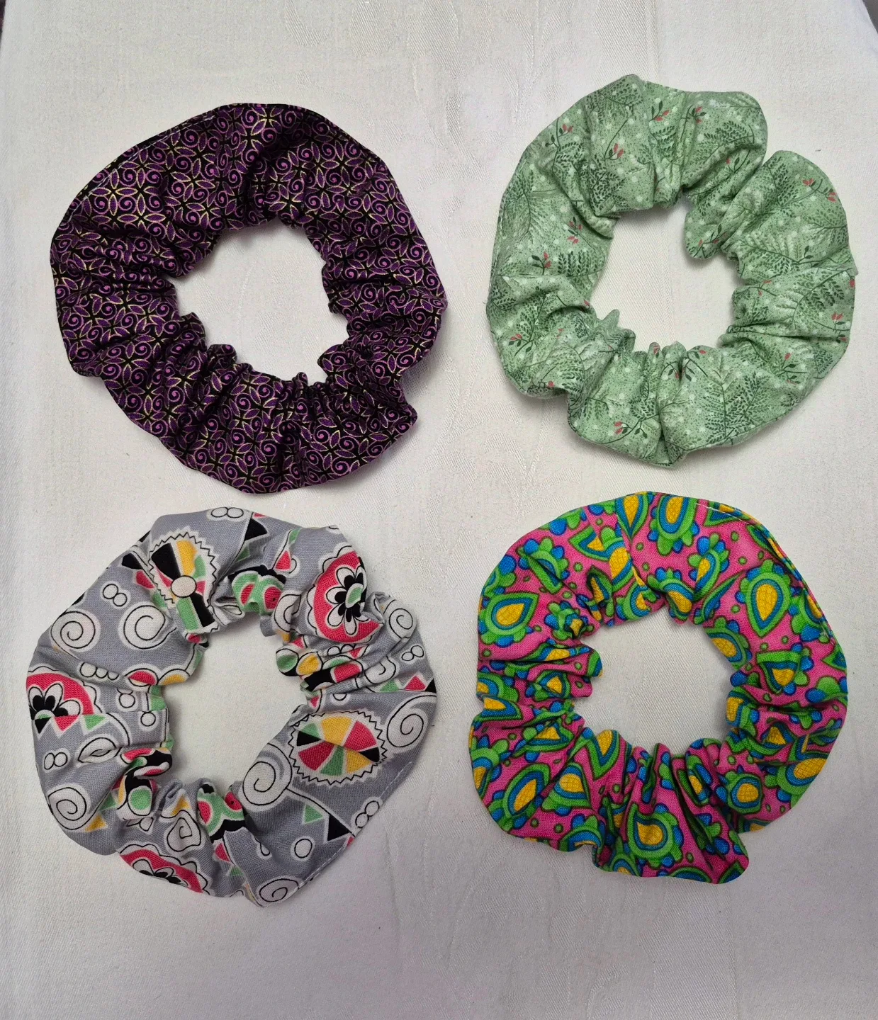 Handmade Fabric Scrunchies - Lot of Assorted Patterns image indicator(4)