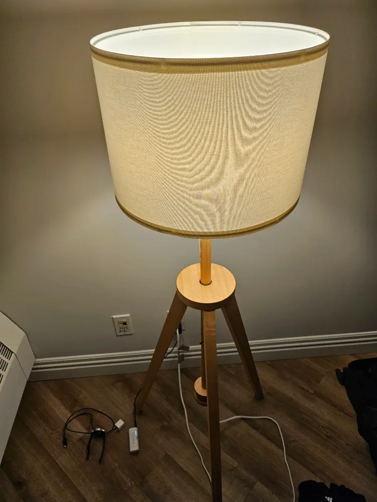 Tripod Floor Lamp - Beige Shade image indicator(2)