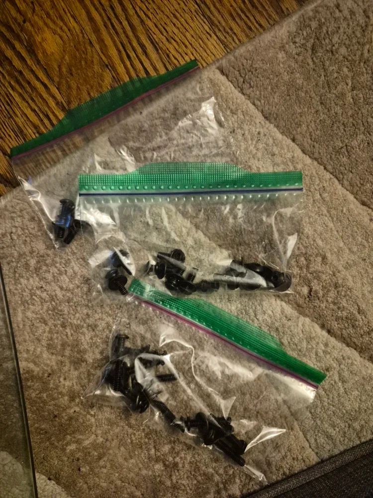 3 layer glass tv stand with Wooden Legs image indicator(2)