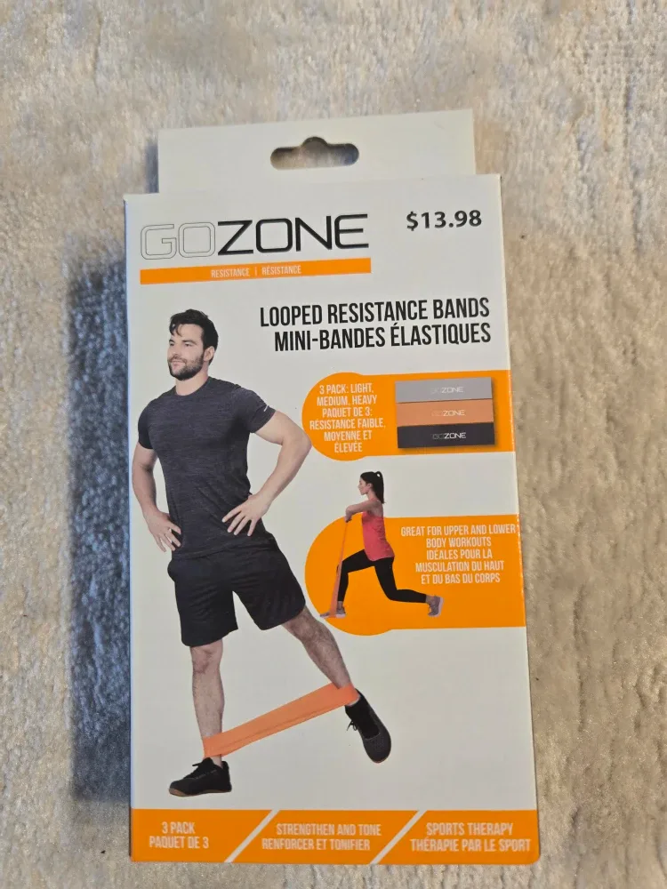 GoZone Looped Resistance Bands - 3 Pack