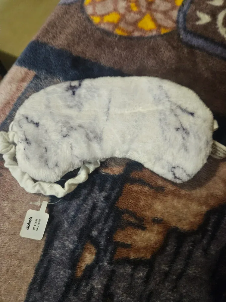 Claire's Sleep Mask - White Marble