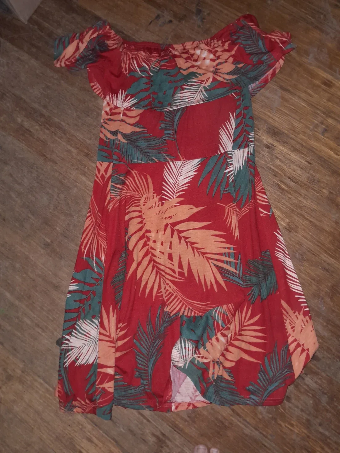Urbanolo Red Palm Print Dress - Size M thumbnail