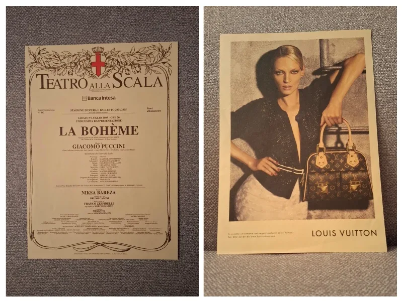 La Bohème Opera Program Sheet 2005 & LV Advert on Reverse