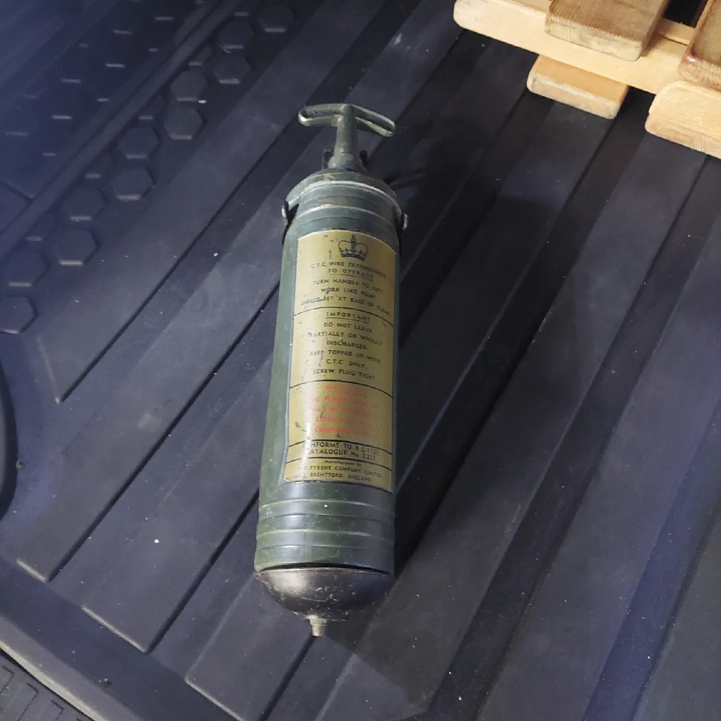 Vintage Fyrent C.T.C Fire Extinguisher