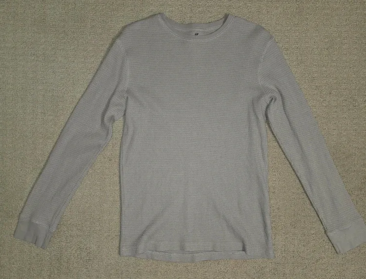 H&M Grey Waffle Knit Long Sleeve - Size M