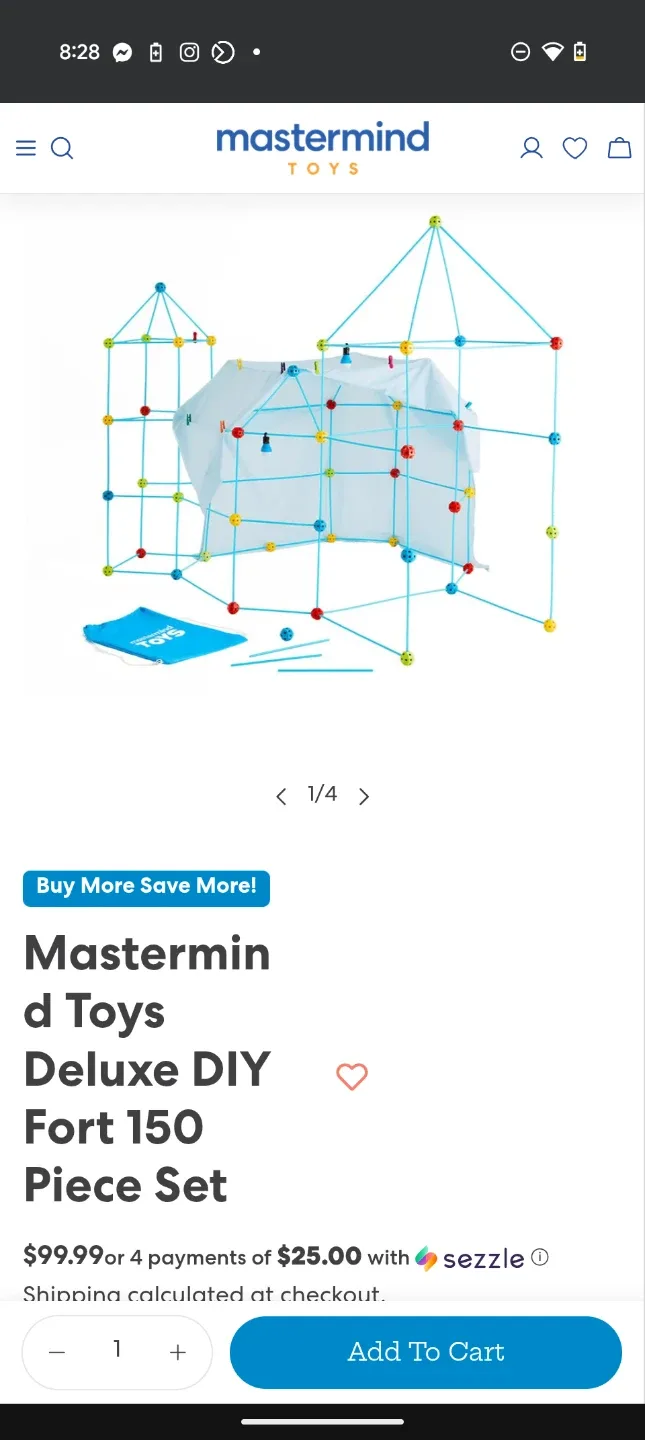 Mastermind Toys Deluxe DIY Fort 150 Piece Set image indicator(2)