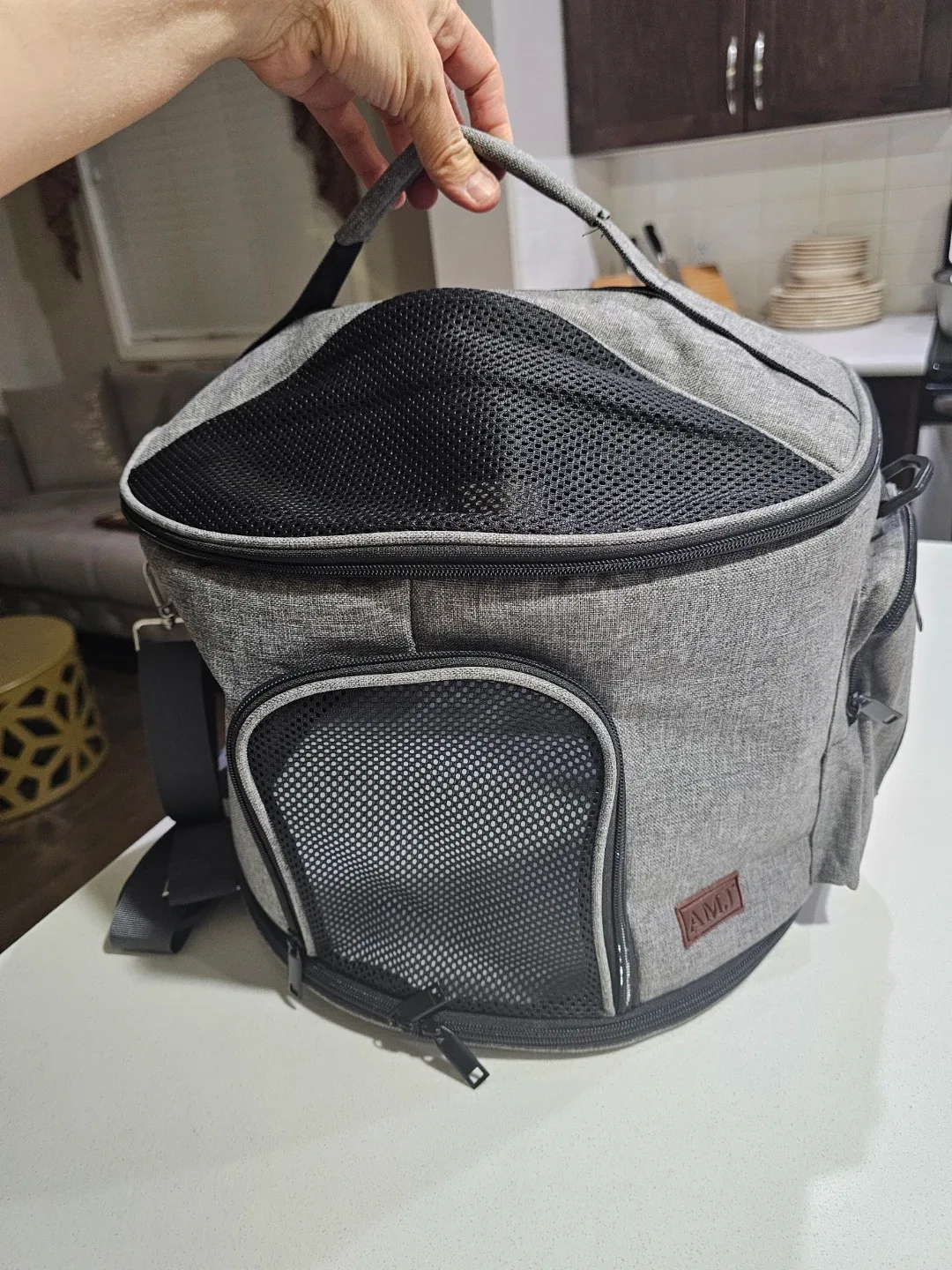 Grey Pet Carrier airline approved (New) image indicator(9)