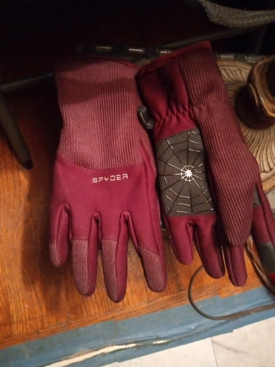 Awesome Rare"Spyder" Gloves - Burgundy - photo 3