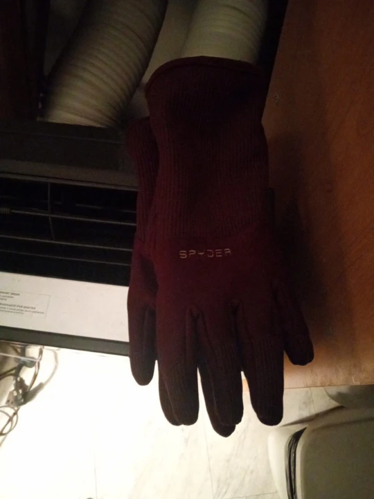 Awesome Rare"Spyder" Gloves - Burgundy - photo 4