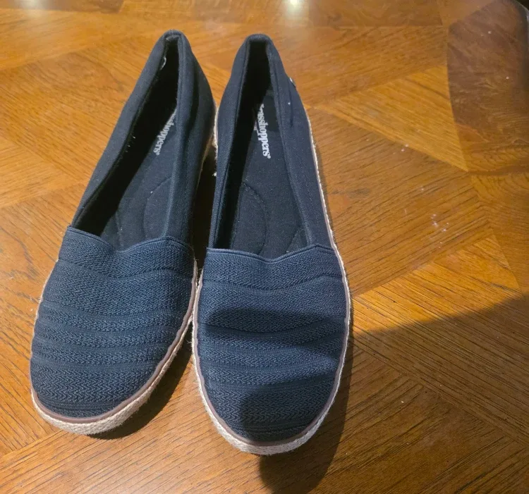 Keds Comfort Slip-On Shoes - Black Fabric - Women's 7.5