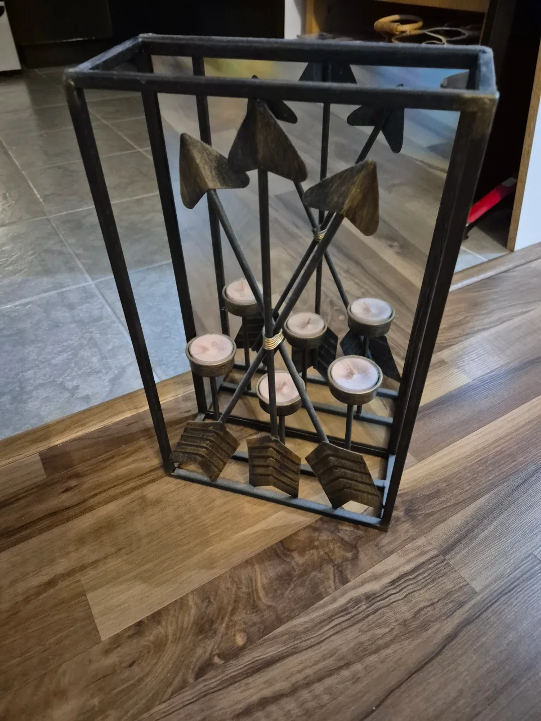 Arrow Design Candle Holder