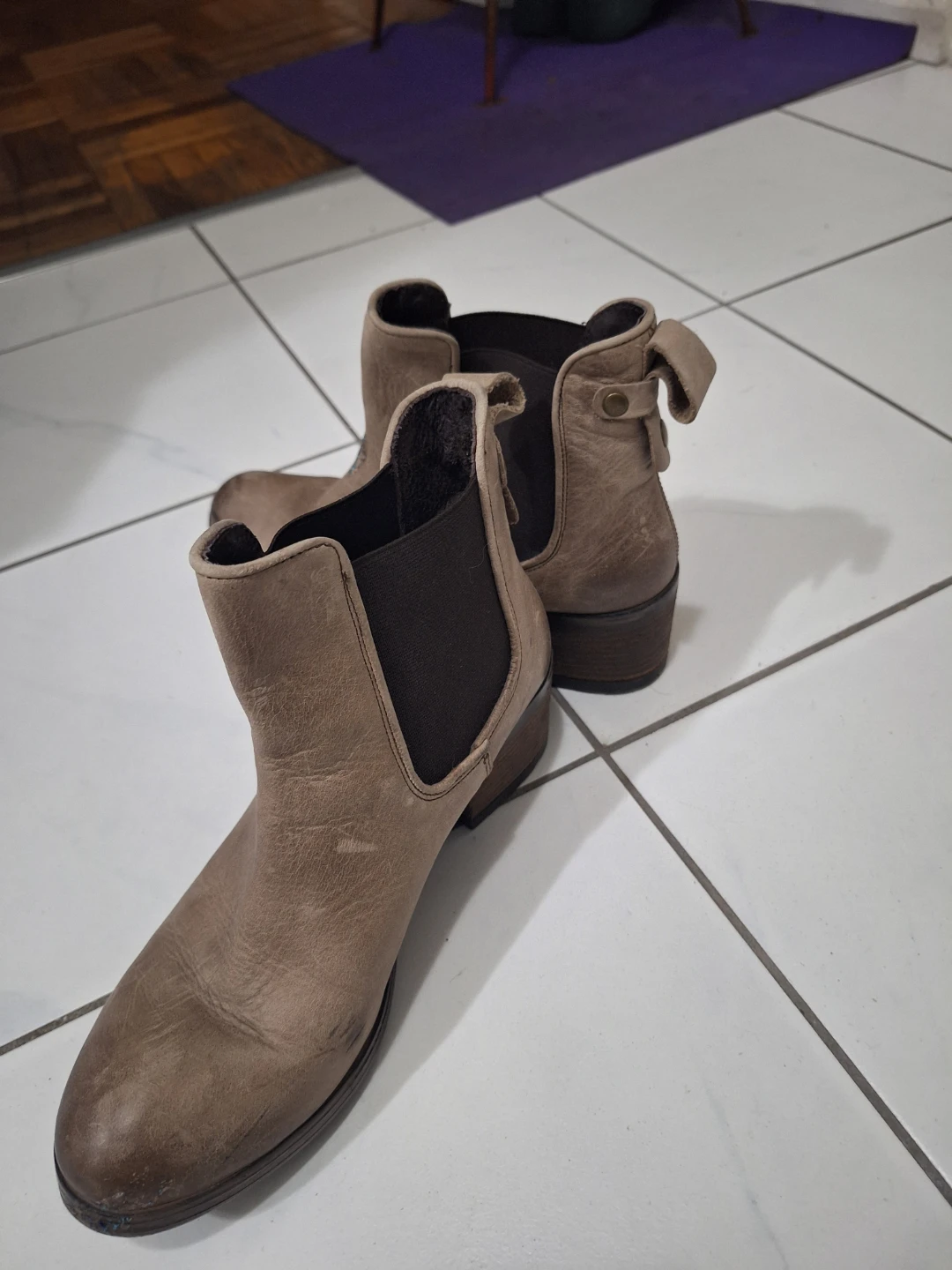 Steve Madden Brown Leather Ankle Boots - Size 10 - photo 5