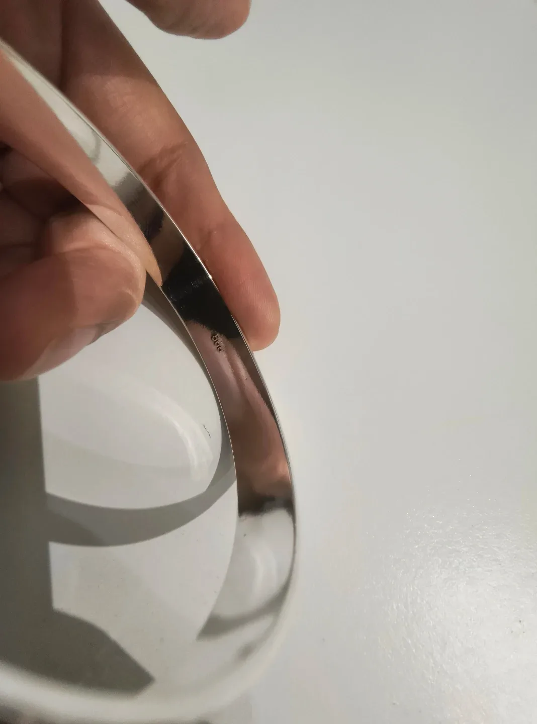 999 Silver Floral Bangle Bracelet (Adjustable) image indicator(4)