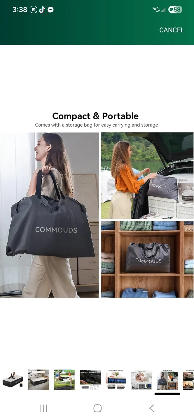 COMMOUDS Twin Air Mattress with Portable Air Pump image indicator(5)