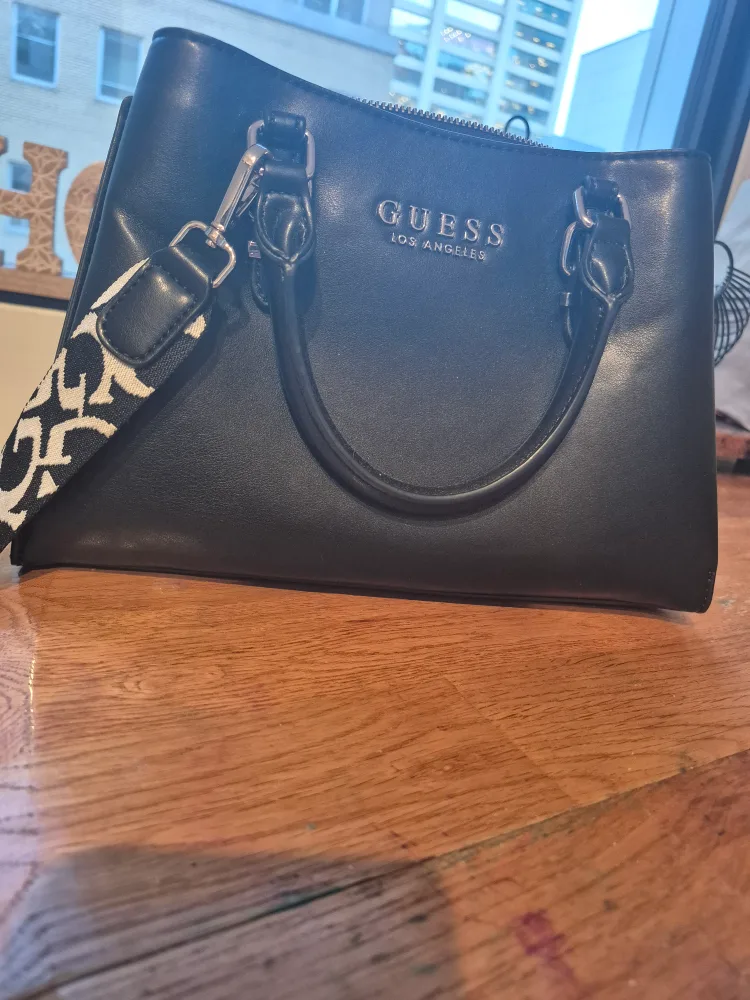 Guess Barger Black Satchel Bag