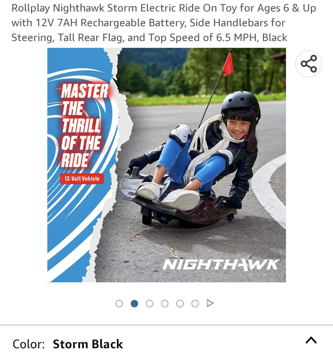 NIGHTHAWK Roll play Rechargeable Ride- On GoKart image indicator(2)