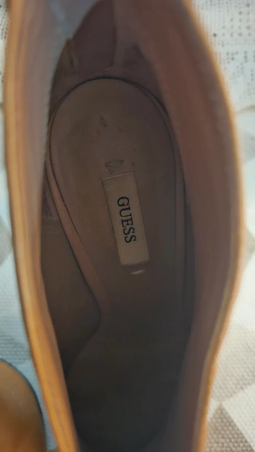 Guess Brown Leather Heels, Size 8 🥕 image indicator(5)