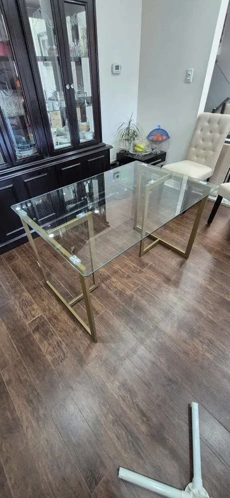 Glass Top Dining Table - Gold Frame image indicator(2)