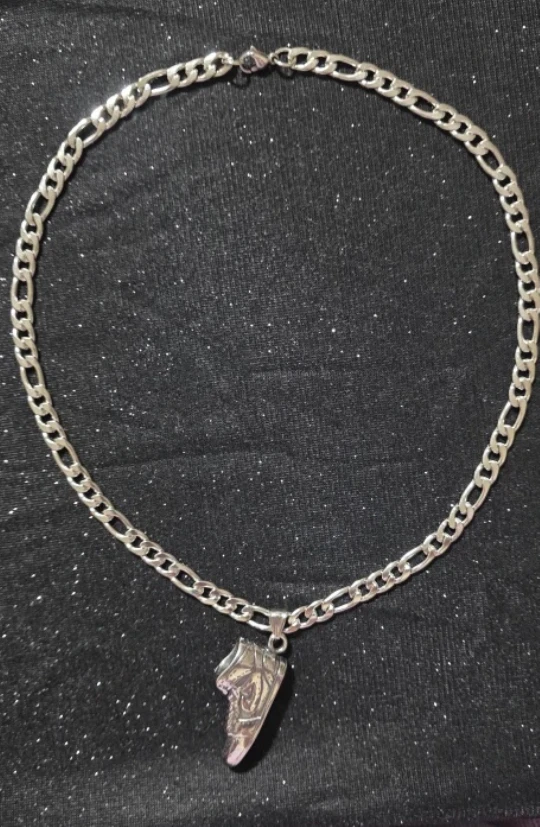 Air Jordan 1 Sneaker Silver Chain Necklace - photo 2