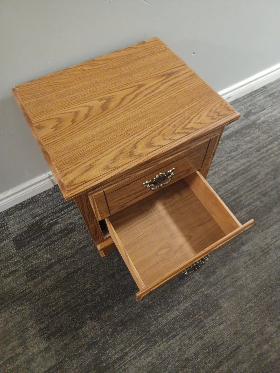 Wood Nightstand with Two Drawers image indicator(6)
