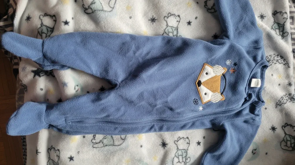 Little Wonders Baby Blue Fleece Sleeper