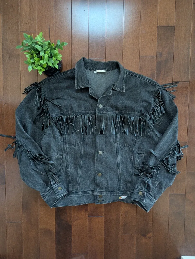 JEFF HAMILTON VINTAGE 1980s FRINGE DENIM JACKET