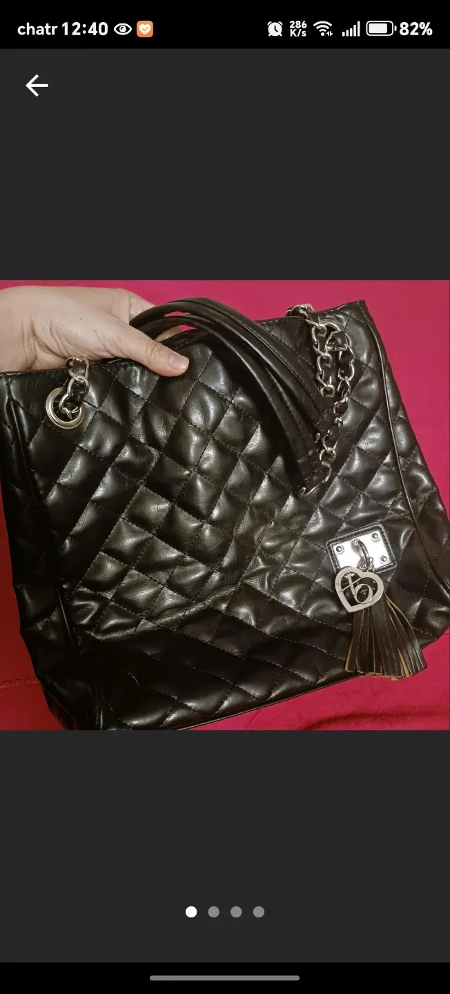 XOXO Black Quilted Shoulder Bag thumbnail