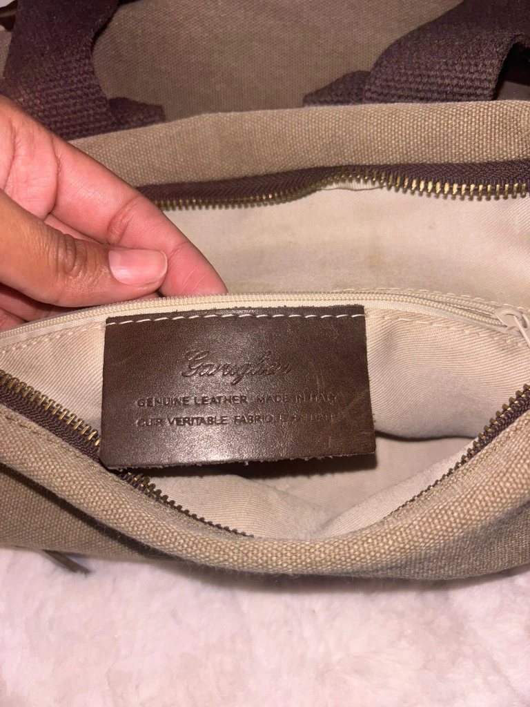 Gargia Genuine Leather Canvas Backpack - photo 3