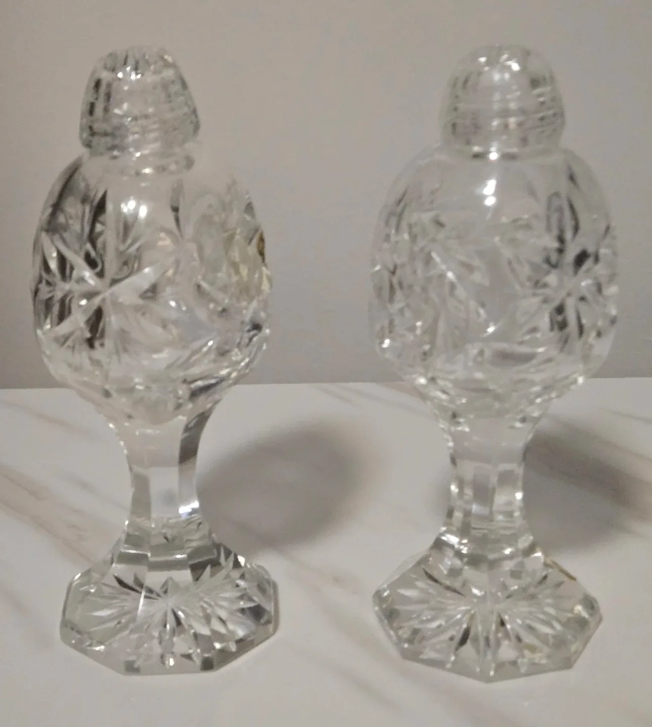 Crystal Belfor Lead Crystal Salt & Pepper Shakers image indicator(8)