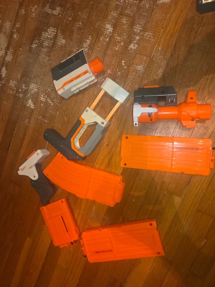 Nerf Gun Accessories Lot - Orange