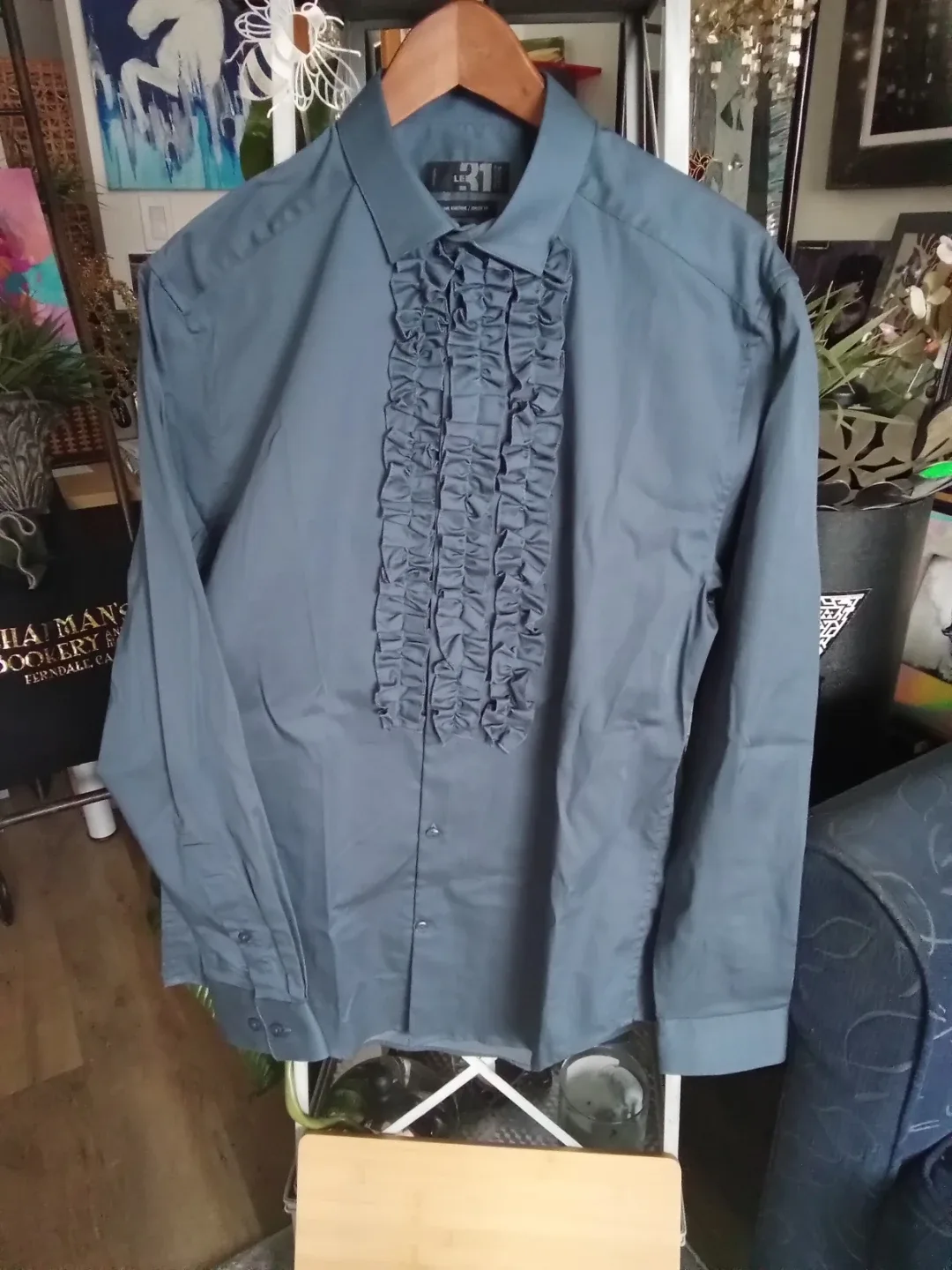 Le 31 Athletic Fit Ruffle-bib Dress Shirt